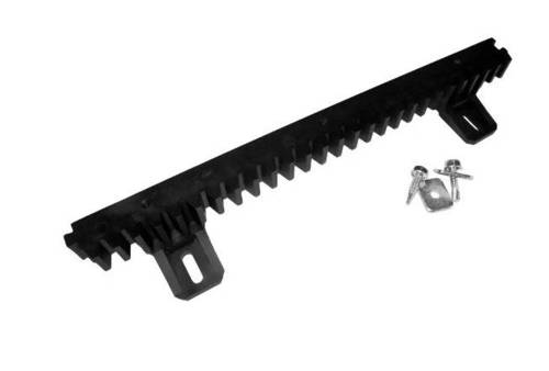 Listwa zębata do bram przesuwnych, długość 1000 mm, nylonowa z rdzeniem stalowym